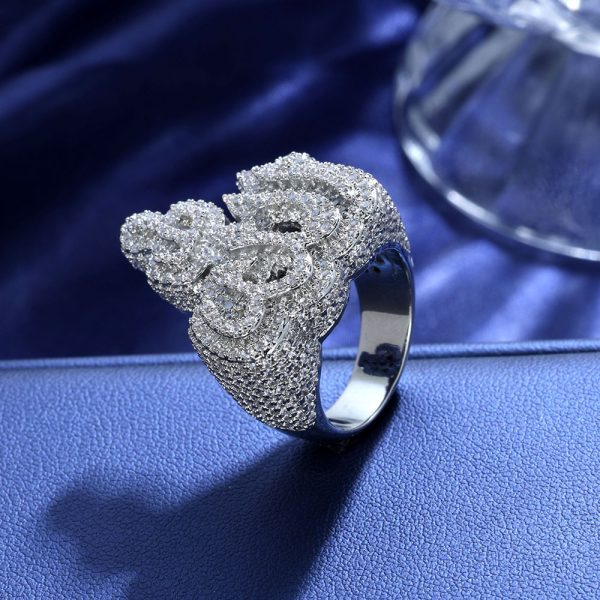 Hip-hop fire zircon ring high-end fashion trend personalized jewelry men's ring - Image 5