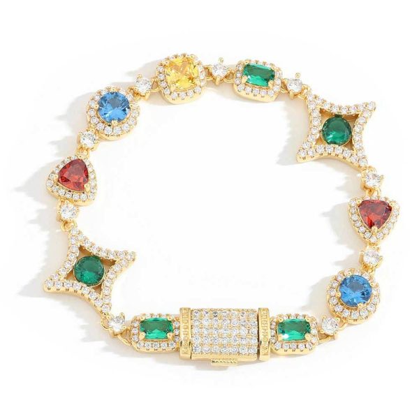 Colorful gem bracelets for women's popular jewelry high-end zircon men's bracelets long 7-9 in - Image 6
