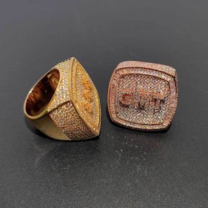 Hip-hop jewelry DIY personalized custom letter ring micro-set zircon ring men and women's rings - contact customer service and note the letters that need to be customized