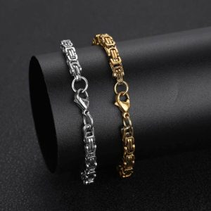 Hip-hop 4mm stainless steel imperial chain men's bracelet trendy brand personalized titanium steel bracelet accessories wholesale