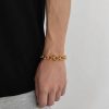 12mm stainless steel cross chain O-line chain titanium steel bracelet trendy brand hip-hop men's bracelet jewelry wholesale - Image 3