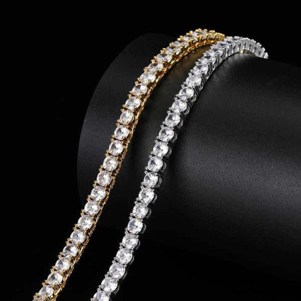 Hip-hop tennis chain zircon necklace jewelry for women high-end personalized men's necklace  - width 5mm - length 16-24in - Image 7