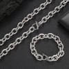 12mm stainless steel cross chain O-line chain titanium steel bracelet trendy brand hip-hop men's bracelet jewelry wholesale - Image 10