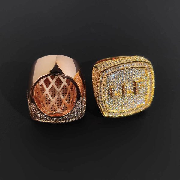 Hip-hop jewelry DIY personalized custom letter ring micro-set zircon ring men and women's rings - contact customer service and note the letters that need to be customized - Image 10