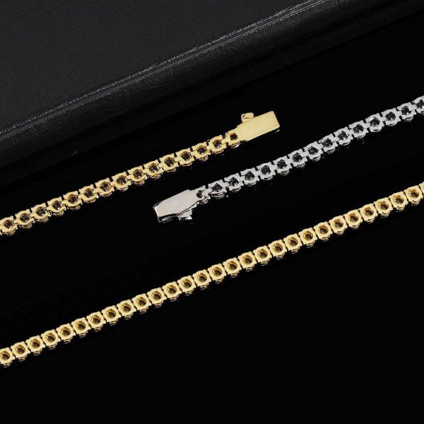 Hip-hop tennis chain zircon necklace jewelry for women high-end personalized men's necklace  - width 5mm - length 16-24in - Image 3