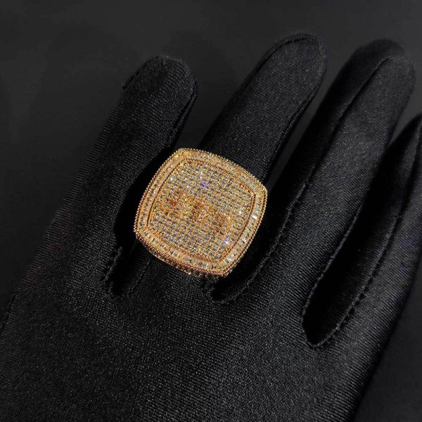 Hip-hop jewelry DIY personalized custom letter ring micro-set zircon ring men and women's rings - contact customer service and note the letters that need to be customized - Image 8