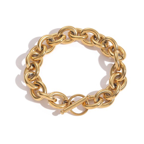 12mm stainless steel cross chain O-line chain titanium steel bracelet trendy brand hip-hop men's bracelet jewelry wholesale - Image 8