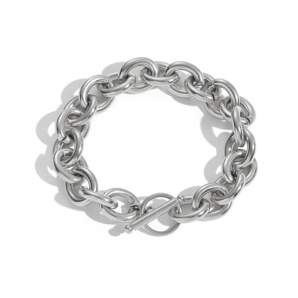 12mm stainless steel cross chain O-line chain titanium steel bracelet trendy brand hip-hop men's bracelet jewelry wholesale - Image 5